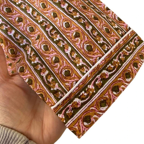 NWOT Women's Funky Green & Pink Matching Piped Top & Pajama Bottom Size Medium - Picture 4 of 10